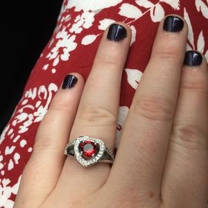 Ruby heart ring
